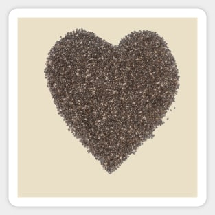 Chia Seeds Heart For Healthy Life Sticker